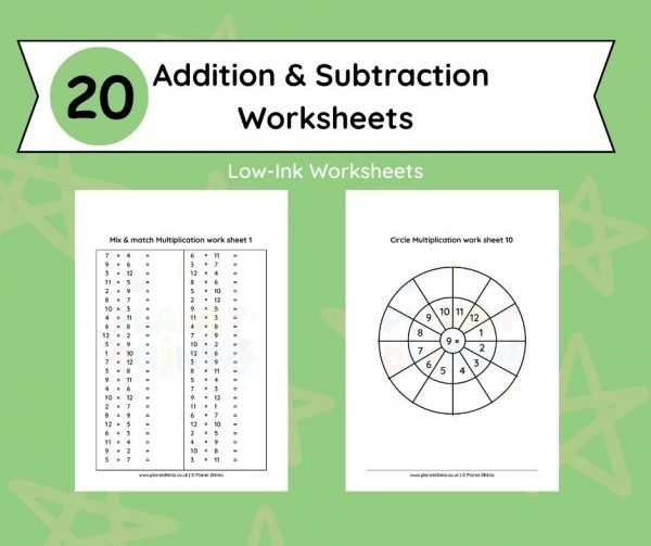 20 Multiplication Worksheets Printable | Math Tables Practice & 144 ...